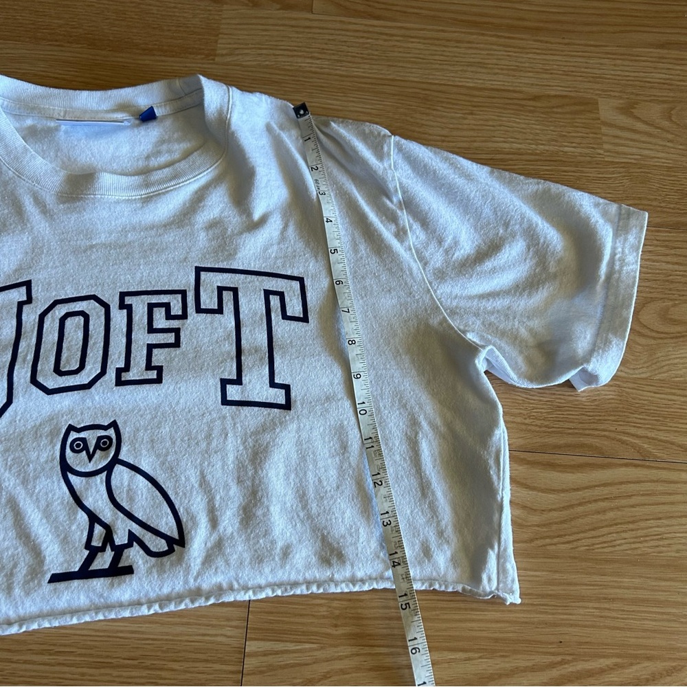 OVO x University of Toronto Cropped White Logo T-Shirt Small - Picture 5 of 6